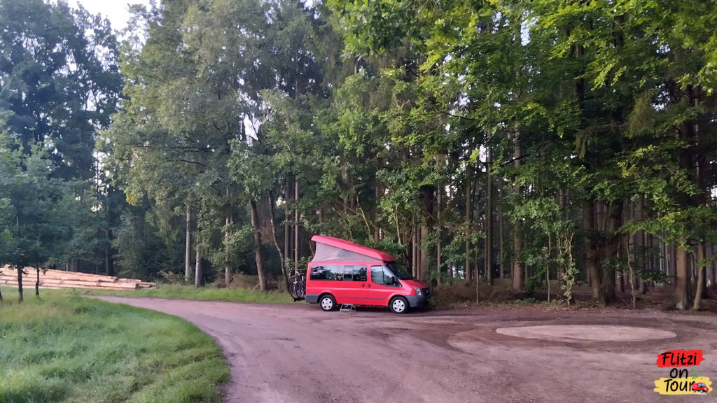 Flitzi am Parkplatz des Grundlosen Sees